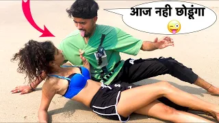 Bikini Me Ladki Ke Sath Kiya Ghapa Ghap Prank | Bharti  Prank |