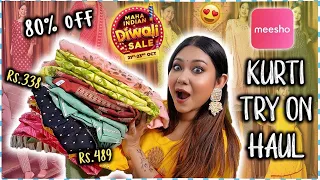 *BEST MEESHO HAUL* | Meesho Kurta Sets | 80% OFF SALE | Festive Kurti TryOn Haul | ThatQuirkyMiss