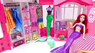 Princess Ariel Moring Mermaid Dress up Bedroom ✨ アリエル お姫様のお部屋でマーメイド人魚ドレスに大変身 ベットルーム人形 着せ替え