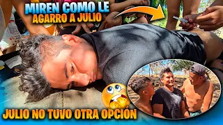 Julio anda miedoso porque le tiene miedo a las agujas. Miren como los inyecta Gaby a los Bichos