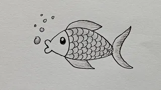 Easy drawing for kids | Fish drawing 🐠🐟