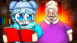 Can we ESCAPE the EVIL LIBRARY in ROBLOX OBBY?!