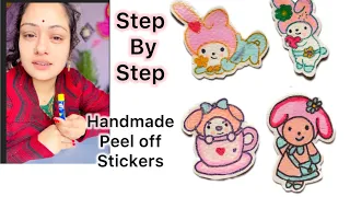 Handmade peel off stickers for kids #artandcraft