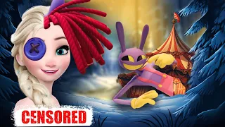 The Amazing Digital Circus and Frozen: Rabbit Jax turns Elsa into Ragata 🤯 | Senbo_art