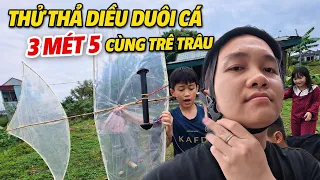 Sơn Soái - Thử Thả Diều Đuôi Cá 3 Mét 5 Khổng Lồ Cùng Trẻ Trâu Cực Căng ! 