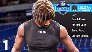MADDEN 24 Superstar Mode - DRAFT COMBINE DRILLS & PLAYER CREATION Part 1 Gameplay
