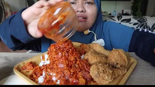 makan 5 ketul ayam kfc dn nsi smbal kering