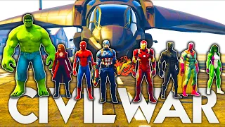 Ironman And Captain America Ki Ladai 😮 CIVIL WAR PART 1 #gta5 #avengers #satoly