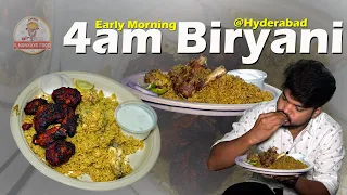 4AM Biryani | Hyderabad | Non veg Breakfast | ft.5monkeys food | Street Food