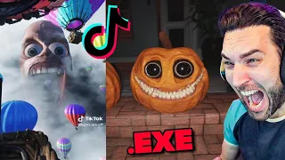 REACCIONANDO a TIKTOK.EXE 😱 TIKTOKS de TERROR Que Te HARÁ Tener Pesadillas !! "Lights Are Off"