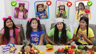 María Clara y JP demuestran que las frutas son mejores que los dulces