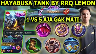 Hayabusa Jadi Tank ! Build Dari RRQ Lemon ! Benar Benar Gila ! 1 vs 5 Aja Gak Bisa Mati ! - MLBB