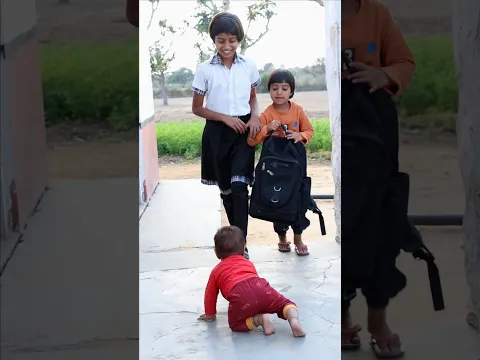 Bhai behen ka pyar 😍 village school life #shorts #viral #funny #sister #bhai