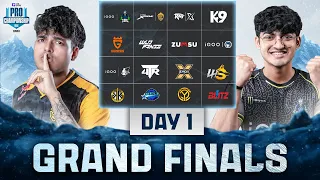 ONEGAME PRO CHAMPIONSHIP | DAY 1 | GRAND FINALS  | BGMI | SEASON 3 | #iqoosoul #godlike