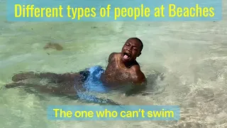 Different types of people at Beaches
