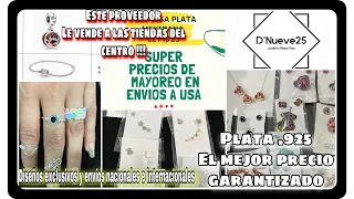 Plata .925 el mejor precio garantizado/ este proveedor le vende a las tiendas del centro