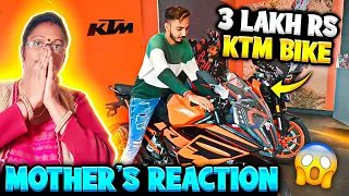 My Mother Reaction On My New ₹ 300000 rs Super Bike || New Family Member || KTM Rc Bike