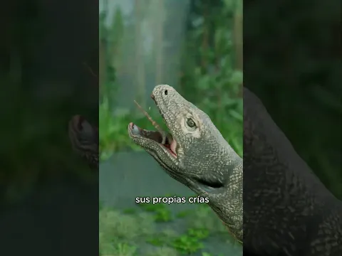 Los dragones de Komodo huyen de su madre 🙄