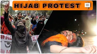 Hijab Protest￼ 😨 || College Me Hijab ke Liye Ladai ￼😭🙏😭 Hindu Muslim 😤😡 #hijab