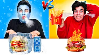 تحدي  السخن vs البارد || لمدة يوم كامل !! 😱  الحسين ( انهيار بكاء ) 😭💔