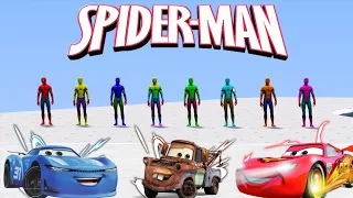 Spider man mega ramp challenge | Super cars spider man