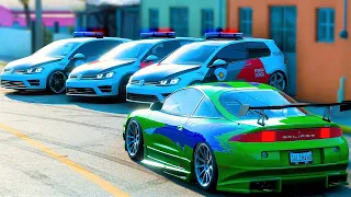 PASSEI na BLITZ e DEI FUGA COM o ECLIPSE do BRIAN na POLÍCIA MILITAR no FORZA HORIZON 5