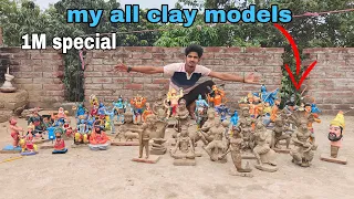 My all clay models || 1Million special || #niroyadavartcraft #clayart