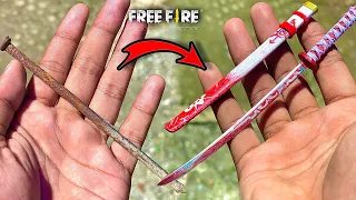NGUBAH PAKU JADI MINI KATANA SNOW DOOM TERBARU FREEFIRE