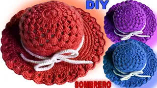 Fantásticos SOMBRERITOS para niñas fáciles de tejer con *TUTORÍAL*