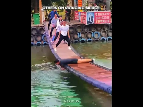 Others On Swinging Bridge VS This Man ☠️