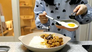 vlog | 마트에서 장보고 도시락싸서 🍱 작업실가기, 사과잼만들고 가지덮밥 만들어먹으며 보냈던 일상