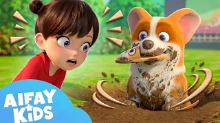 Moco Breaks the Rules! 🤪 Flying Moco (House Has Short-Legs) 🐶 | Cartoon for Kids