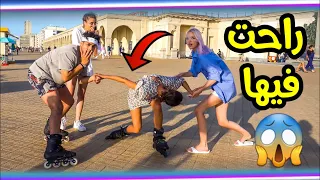 تحدينا البنات يلعبو سكيت في الشارع وشو صار😂