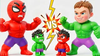 OMG! 😱 Spider-Man vs Giant Green Hulk! | Nursery Rhymes | Paw Paw Kids Song