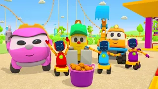 Leo the Truck and Halloween Fun. Car Cartoons Full Episodes for Kids