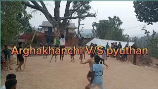 Arghachanchi  V/s  pyuthan टाउको हानाहान खतरनाक भलिबल प्रतियोगिता खेल#video #thapavlog #nepali