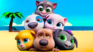 Talking Tom 🐱 Juegos y Diversion en la Playa 💫 Super Toons TV Dibujos Animados en Español