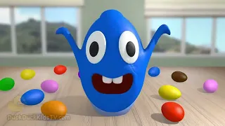 Milk Prank for Children to Learn Colors with 3D Rainbow Eggs & Color Balls for Kids