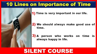 10 Lines on Importance of Time In English | 10 Lines on Time | Few Lines About Time In English