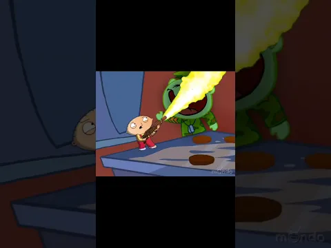 Mini Stewie Burn Flippy #familyguy #happytreefriends