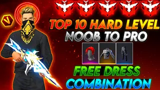 TOP 10 NO TOP UP FREE DRESS COMBINATION || BEST FREE DRESS COMBINATION || MAD HYPER GAMING 🔥