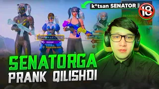 SENATORGA PRANK QILISHDI 13 YOSH BOLLAR  JINNISI BOLDI 1 CHI QISIM PUBG MOBILE PRANK