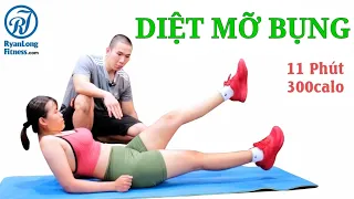 Dư nhiều MỠ BỤNG - Tập 12 phút 300 Calo ĐÁNH TAN MỠ BỤNG DƯỚI đơn giản tại nhà #ryanlongfitness
