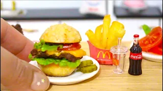 DIY 🍔 How to make a McDonald's burger in a mini kitchen using delicious mini! Cooking ASMR
