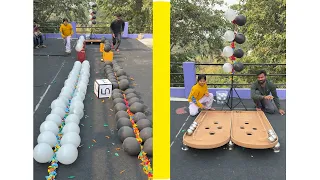 Who is the champion of Ludo lucky balloon Popping Race & Snake Ball roll challenge? 