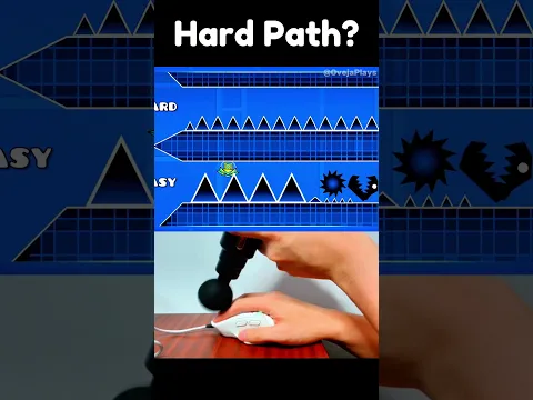 Easy Or Hard Path VS TIKI TIKI in Geometry Dash! #shorts
