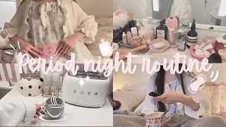 ☁️Period night routine🌙 It's that time of the month🧚🏻‍♀️ #selfcare #periods #nightroutine #asmr