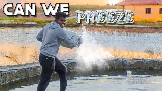 Can we freeze the pond water⛲ with Liquid Nitrogen ❄️ OutofFocus
