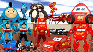 ALL TYPES LIGHTNING MCQUEEN THOMAS TRAIN BIG MAZE EP 2 in Garry's Mod