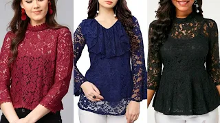 Net Fabric Top Designs For Girls|Net Fabric Shirt Designs|Net Lace Top/Blouse Designs